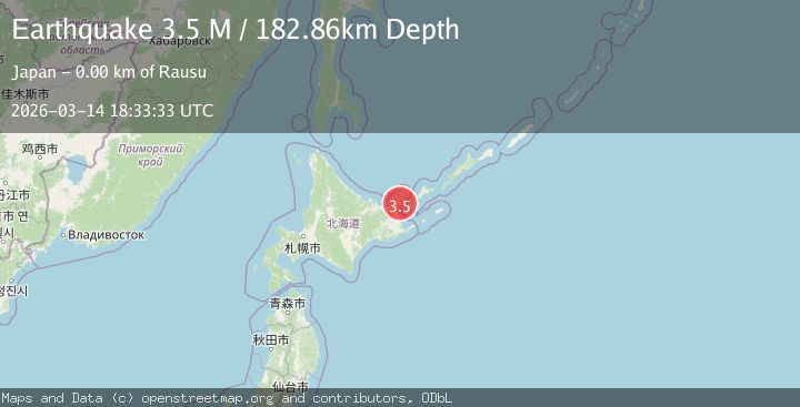 Map of Hokkaido, Japan region