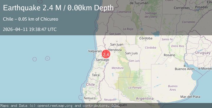 Map of Region Metropolitana, Chile