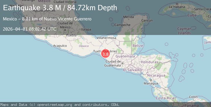 Map of Chiapas, Mexico