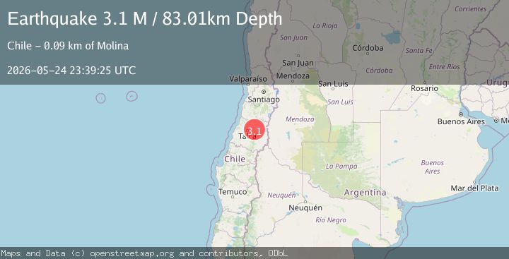 Map of Maule, Chile