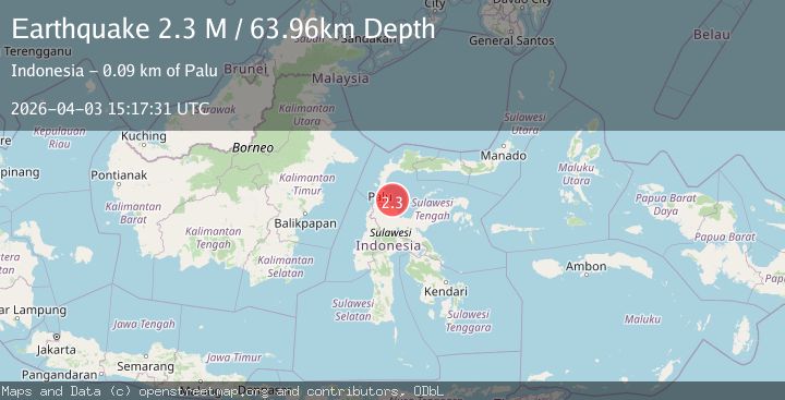 Map of Minahasa, Sulawesi, Indonesia