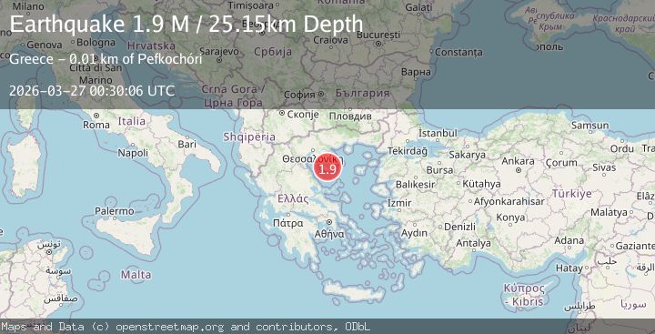 Map of Near the coast of Greece