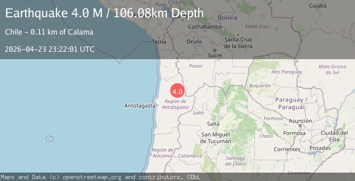 Map of Antofagasta, Chile