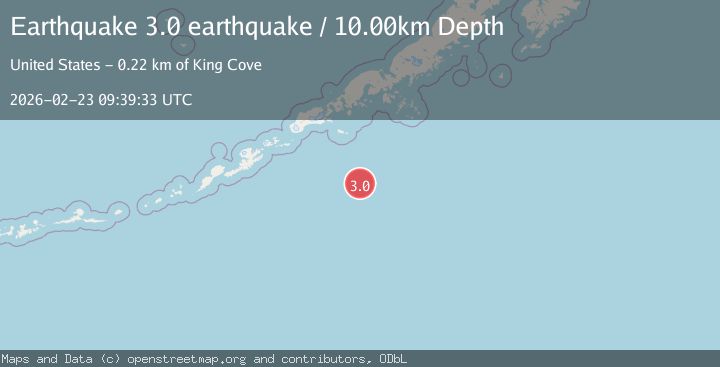 Map of south of Alaska