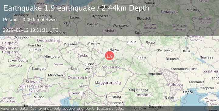 Map of Poland-Slovakia border region