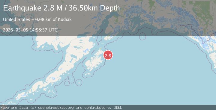 Map of Kodiak Island region, Alaska
