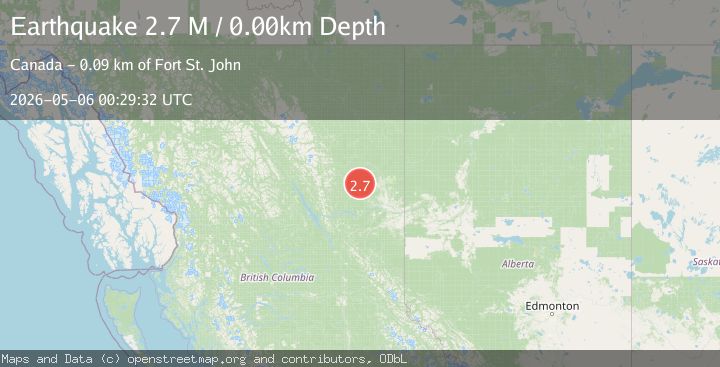 Map of British Columbia, Canada