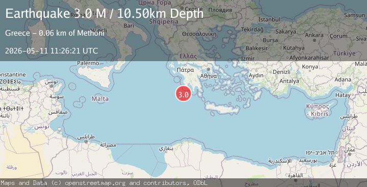 Map of Offshore southern Greece
