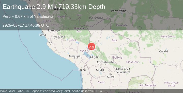 Map of Peru-Bolivia border region