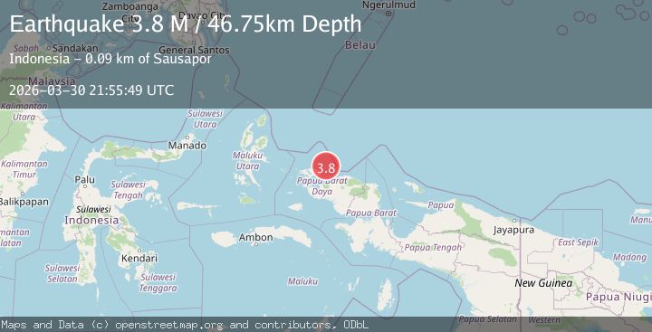 Map of Papua region, Indonesia