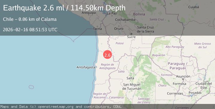 Map of Tarapaca, Chile