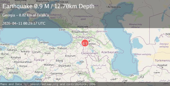 Map of Georgia (Sak'art'velo)