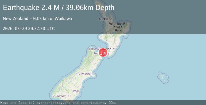 Map of Cook Strait, New Zealand