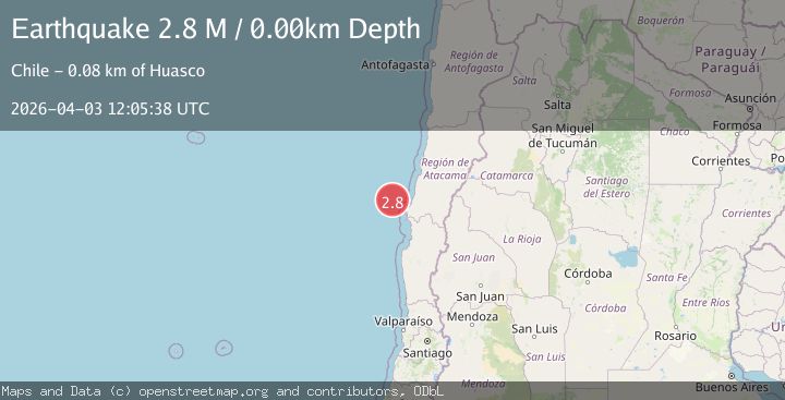 Map of offshore Atacama, Chile