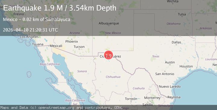 Map of New Mexico-Texas-Chihuahua border region