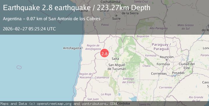 Map of Salta, Argentina