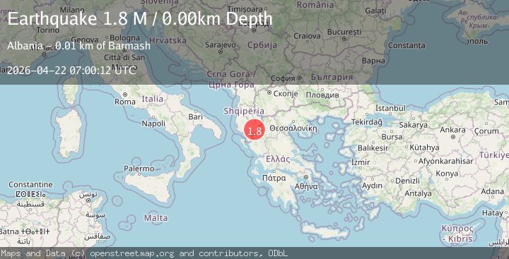 Map of Greece-Albania border region