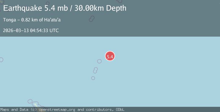 Map of Kermadec Islands region