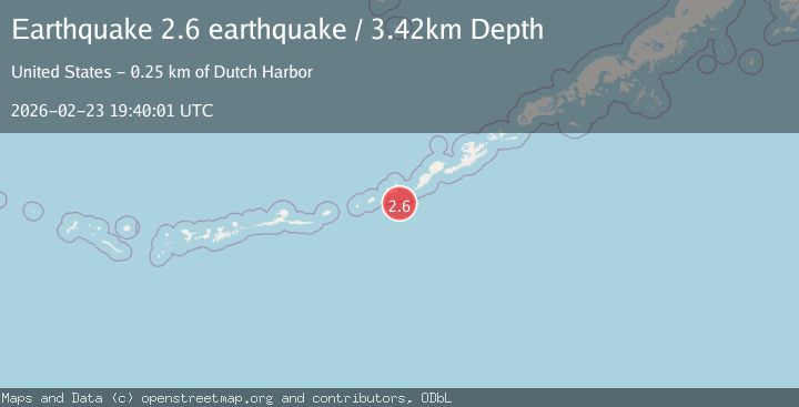 Map of Fox Islands, Aleutian Islands, Alaska