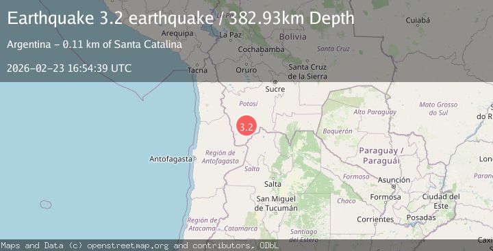 Map of Potosi, Bolivia