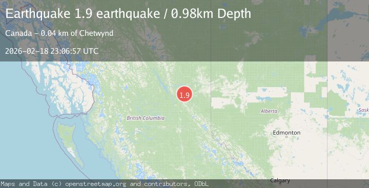 Map of British Columbia, Canada