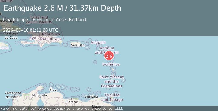 Map of Guadeloupe region, Leeward Islands