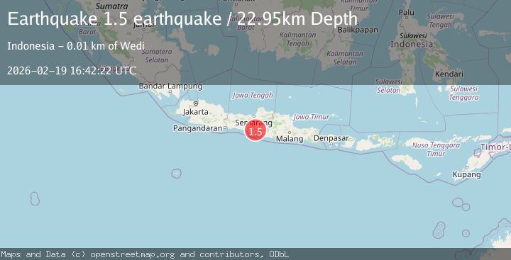 Map of Java, Indonesia