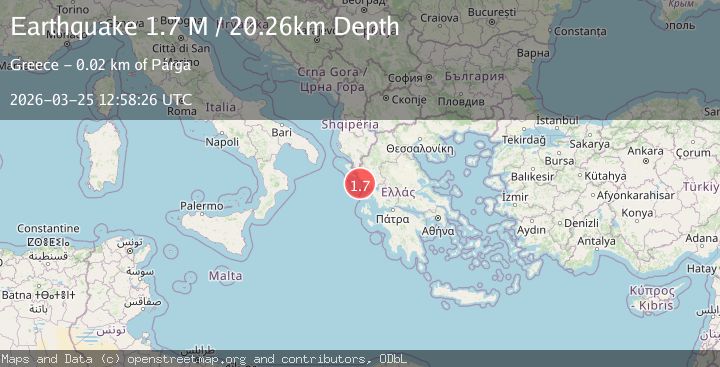 Map of Greece-Albania border region