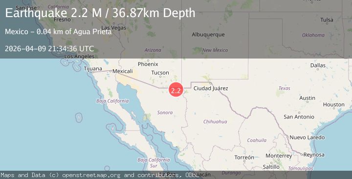 Map of Sonora, Mexico