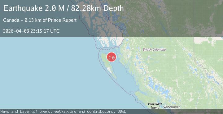 Map of Hecate Strait region, Canada