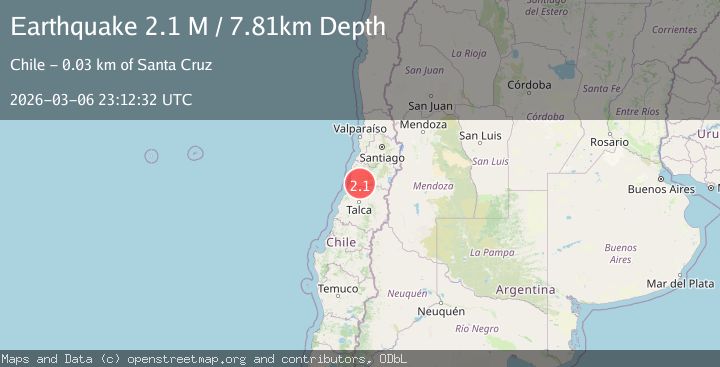 Map of Libertador General Bernardo O'Higgins, Chile