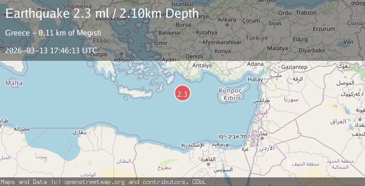Map of eastern Mediterranean Sea