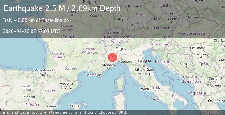 Map of Provincia di Cuneo, Italy