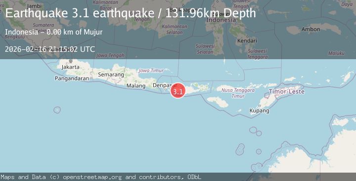 Map of Sumbawa region, Indonesia
