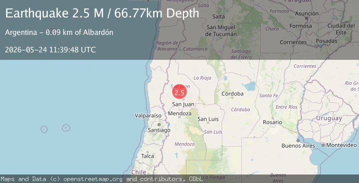 Map of San Juan, Argentina