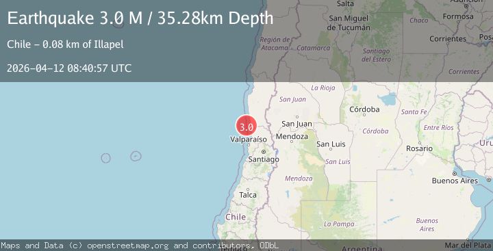 Map of offshore Coquimbo, Chile
