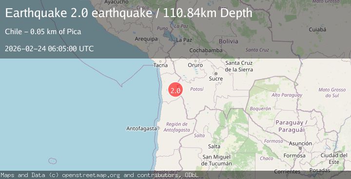 Map of Tarapaca, Chile