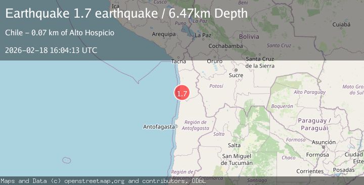 Map of Tarapaca, Chile