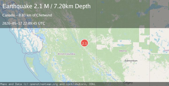 Map of British Columbia, Canada