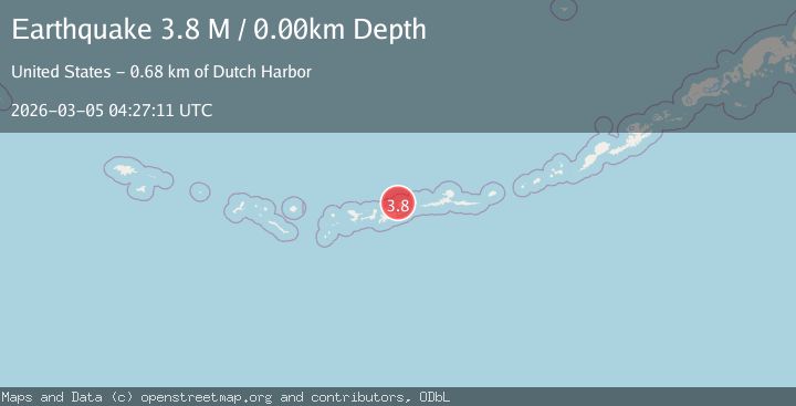 Map of Andreanof Islands, Aleutian Islands, Alaska