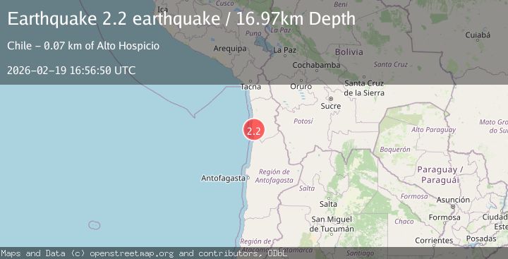 Map of Tarapaca, Chile