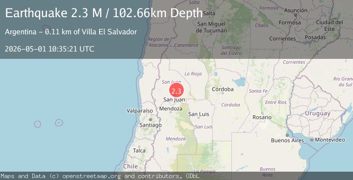 Map of San Juan, Argentina