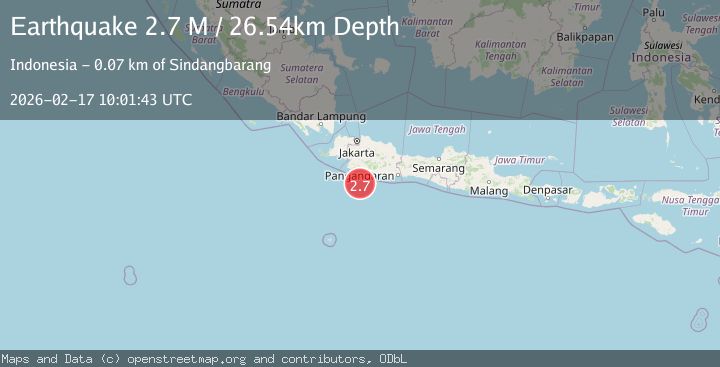 Map of Java, Indonesia