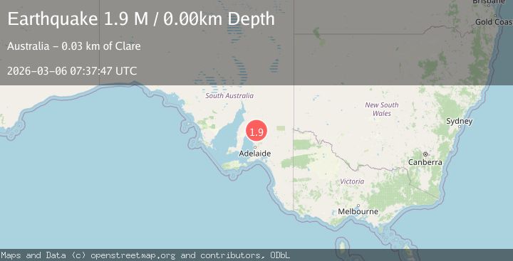 Map of near the coast of South Australia