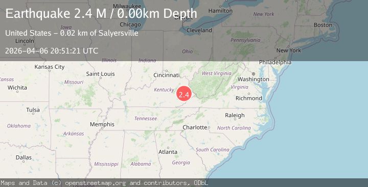 Map of eastern Kentucky