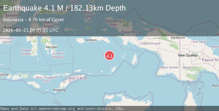 Map of Banda Sea