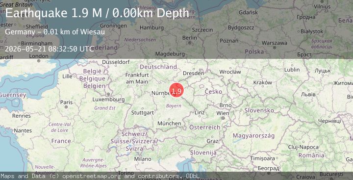 Map of Germany-Czech Republic border region