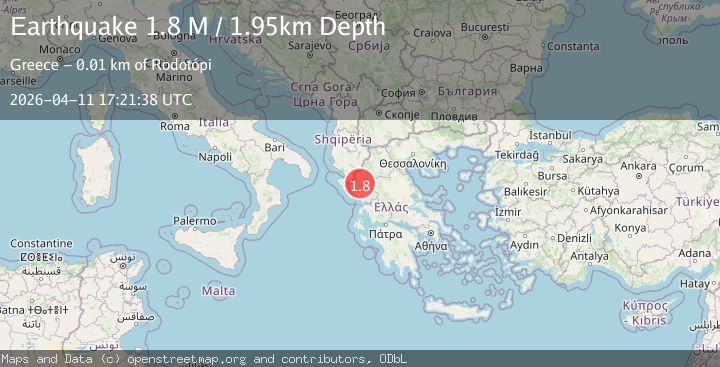 Map of Greece-Albania border region