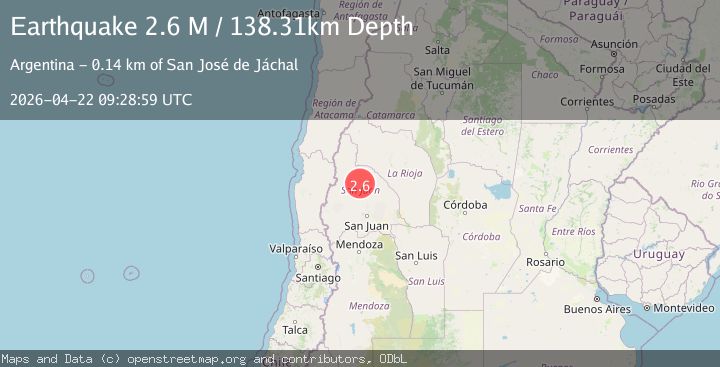 Map of San Juan, Argentina