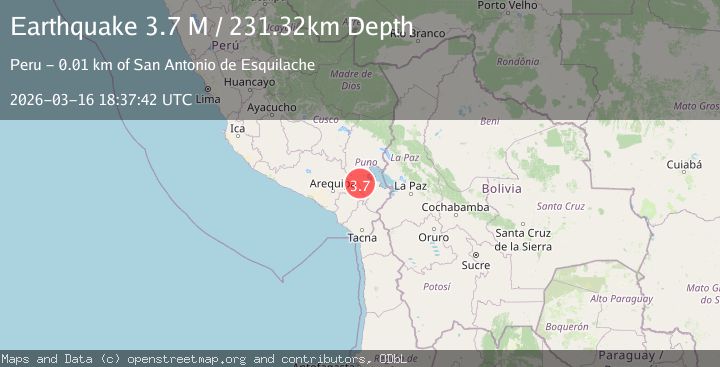 Map of southern Peru